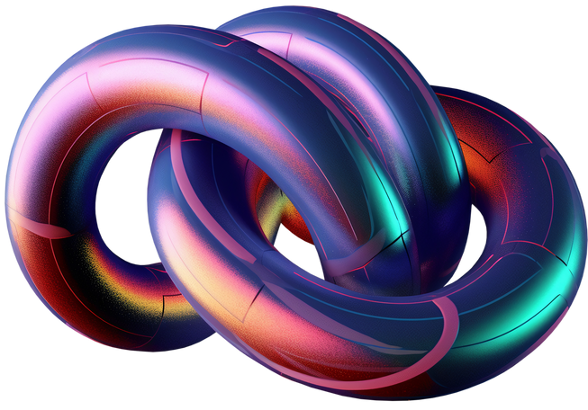 Forma colorida abstracta 3d PNG, SVG