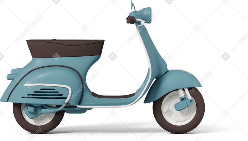 3D scooter PNG, SVG