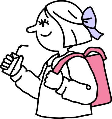 Girl with a backpack PNG, SVG