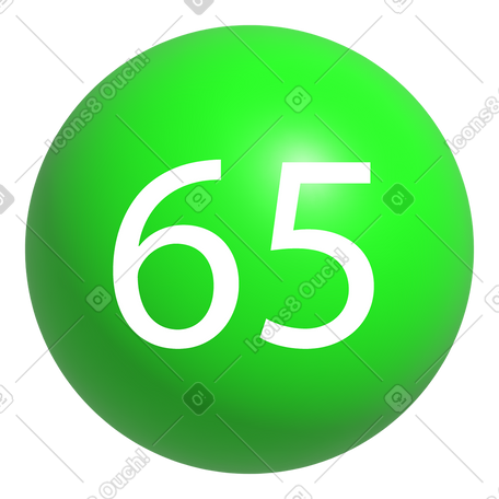 green sphere with number PNG, SVG