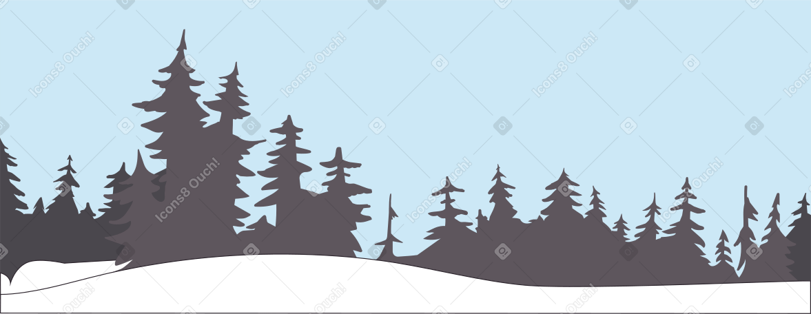 winter landscape with snow PNG、SVG