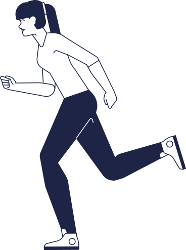woman in sneakers and sweatpants runs PNG, SVG