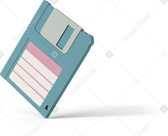 3D diskette PNG, SVG