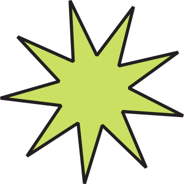 nine pointed star animated illustration in GIF, Lottie (JSON), AE