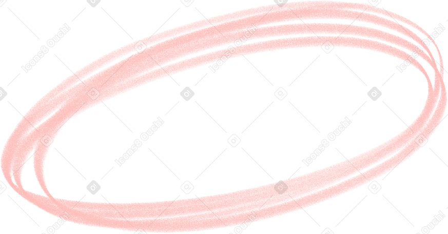 pink oval line frame Illustration in PNG, SVG