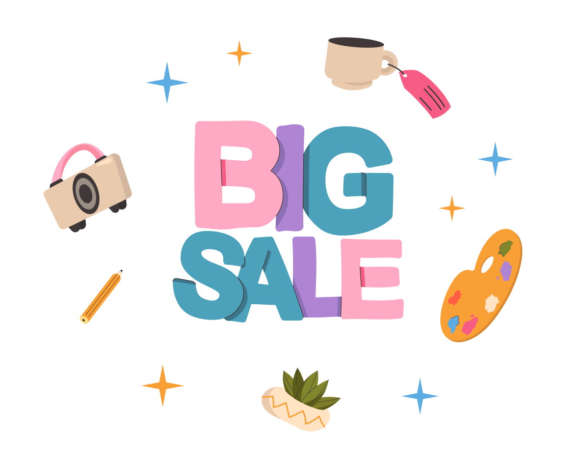 Big sale Illustration in PNG, SVG