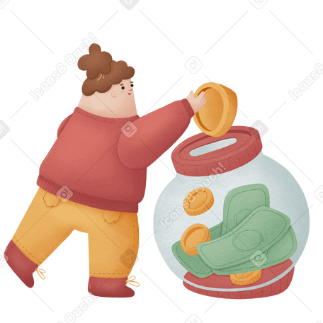 Cash savings Illustration in PNG, SVG