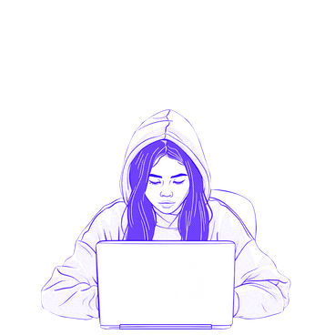 Mujer joven, con, computador portatil PNG, SVG