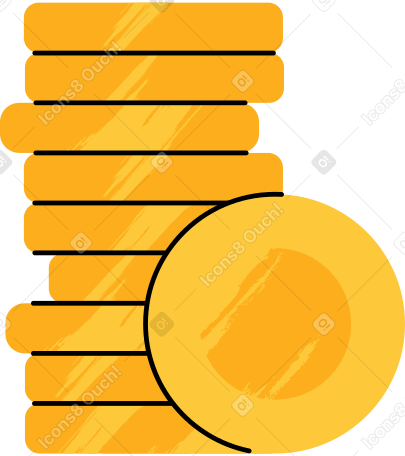 stack of coins PNG, SVG