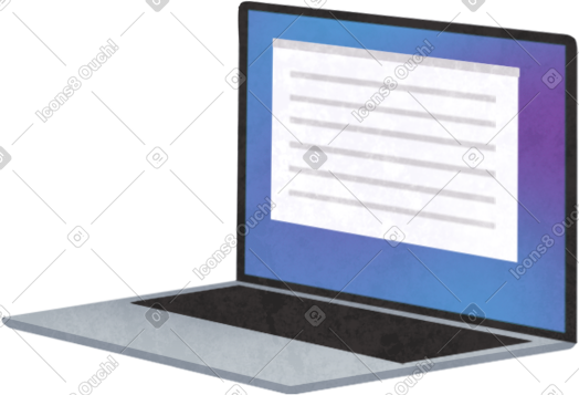 laptop with opened windows PNG, SVG