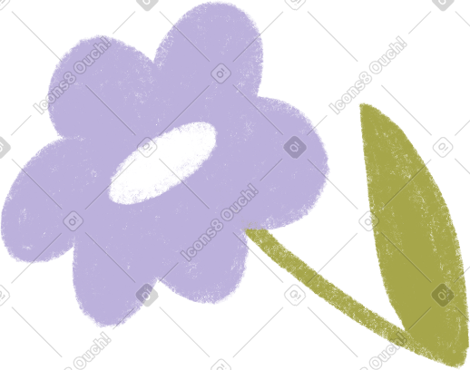 purple flower PNG, SVG