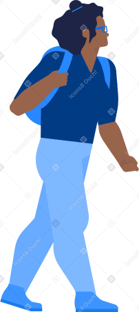 Туристка с рюкзаком в PNG, SVG