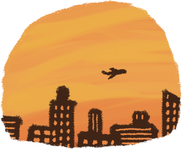 Hintergrund mit der silhouette der stadt PNG, SVG
