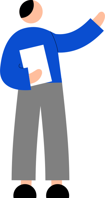 young man with documents in hand PNG, SVG