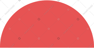 Semicircle red PNG, SVG