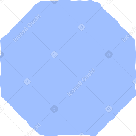 octagon light blue PNG, SVG