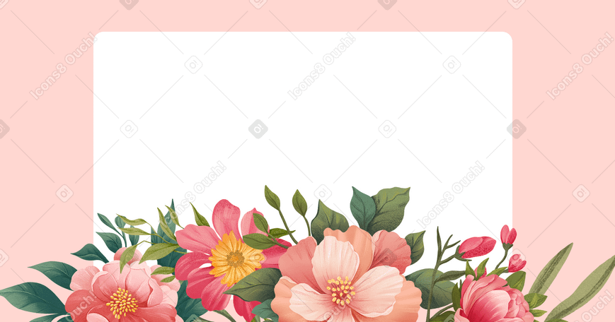 粉红色的花朵和复制空间 PNG, SVG