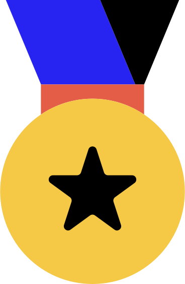 medal with a star PNG, SVG