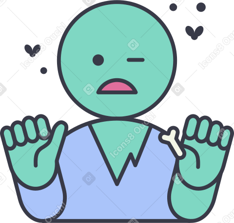 zombie Illustration in PNG, SVG