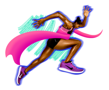 ゴールラインを越える女性ランナー PNG、SVG