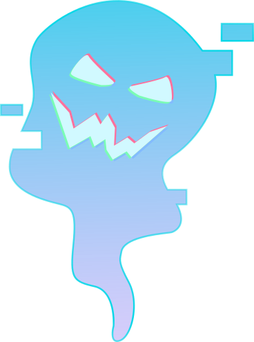 ghost with glitch PNG, SVG