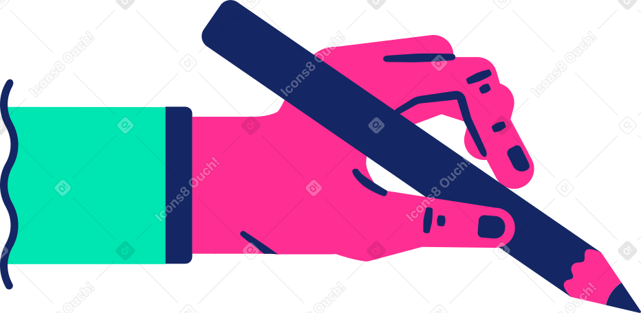 writing hand Illustration in PNG, SVG