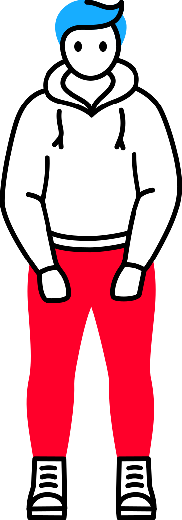 sporty man is standing and holding something PNG, SVG