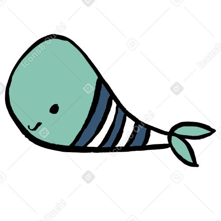 whale Illustration in PNG, SVG
