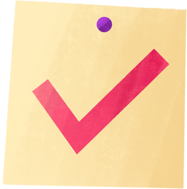 note paper with tick PNG, SVG