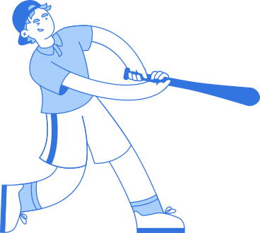 Homem batendo em algo com um taco de beisebol PNG, SVG