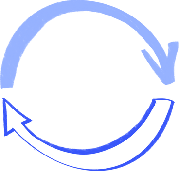 two blue arrows in a circle PNG, SVG