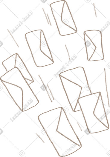 Bunch of flying letters PNG, SVG