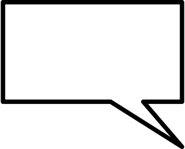 Белый прямоугольный речевой пузырь в PNG, SVG