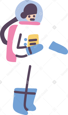 astronaut Illustration in PNG, SVG
