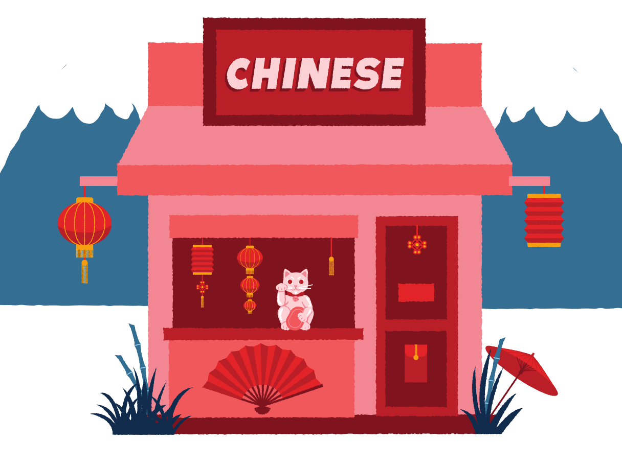 Chinese shop Illustration in PNG, SVG