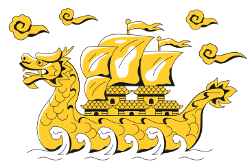 Barca a vela cinese PNG, SVG