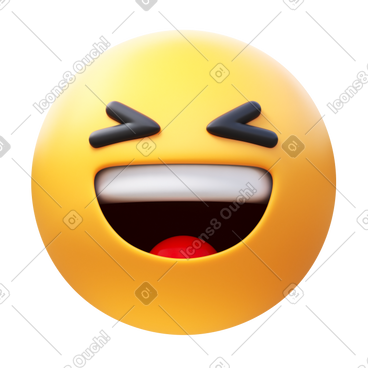 Grinning squinting face PNG, SVG