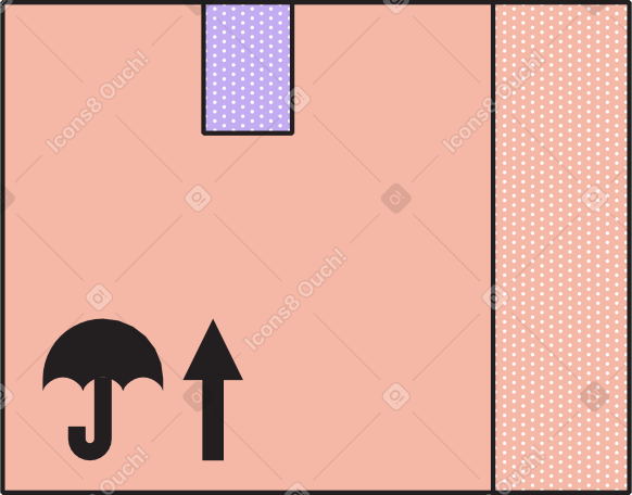 Illustration animée boîte à colis aux formats GIF, Lottie (JSON) et AE