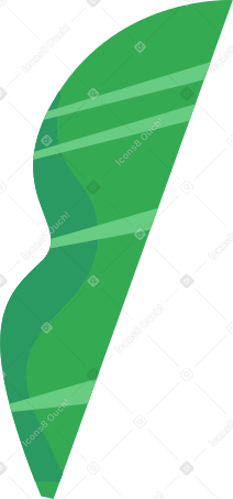 half of wavy green leaf animierte Grafik in GIF, Lottie (JSON), AE