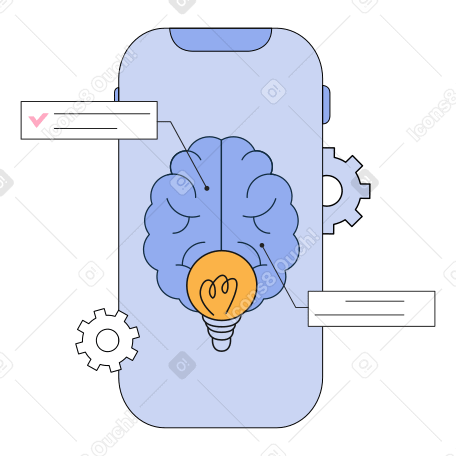 Augmented intelligence Illustration in PNG, SVG