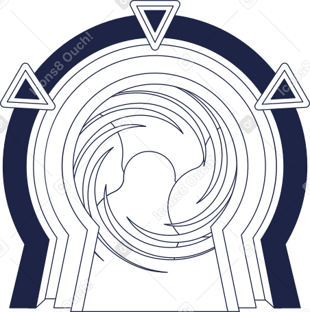 portal line Illustration in PNG, SVG