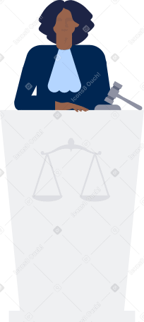 Представитель юстиции на трибуне в PNG, SVG