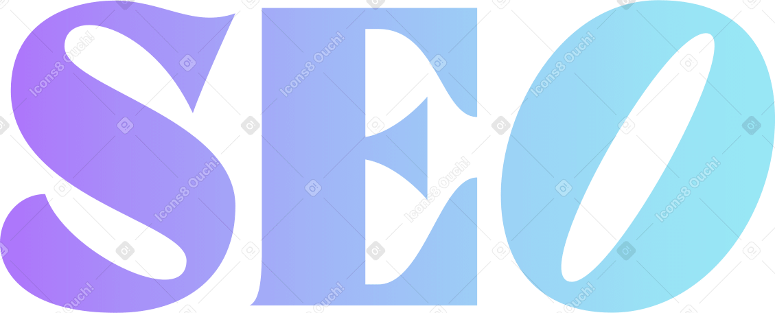 text seo gradient lettering PNG, SVG