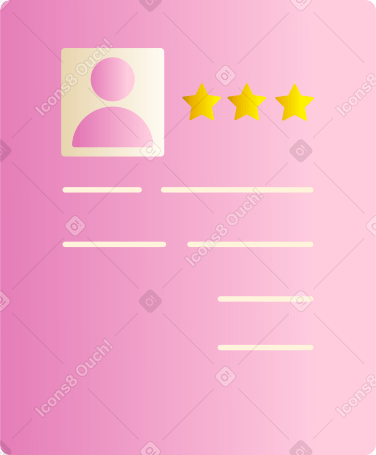 resume with rating PNG, SVG