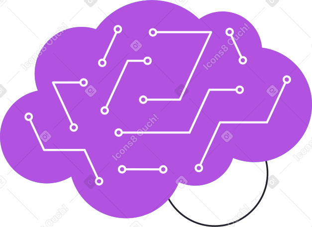 artificial brain Illustration in PNG, SVG