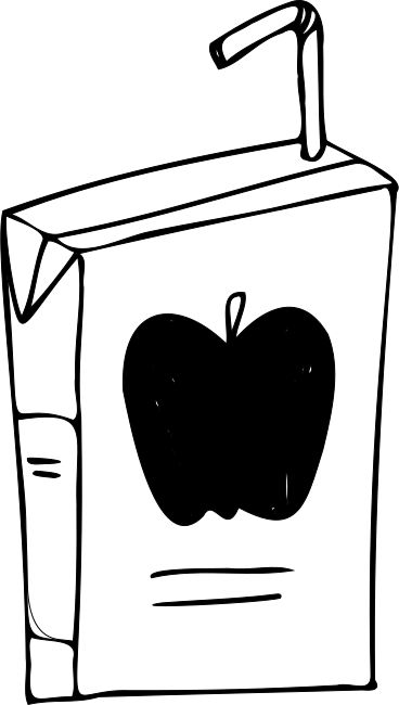 Яблочный сок в картонной коробке в PNG, SVG