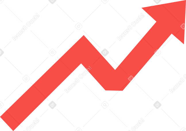 red up arrow Illustration in PNG, SVG