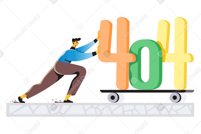Error 404 Illustration in PNG, SVG