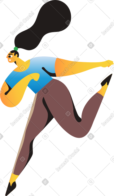 Running girl PNG, SVG