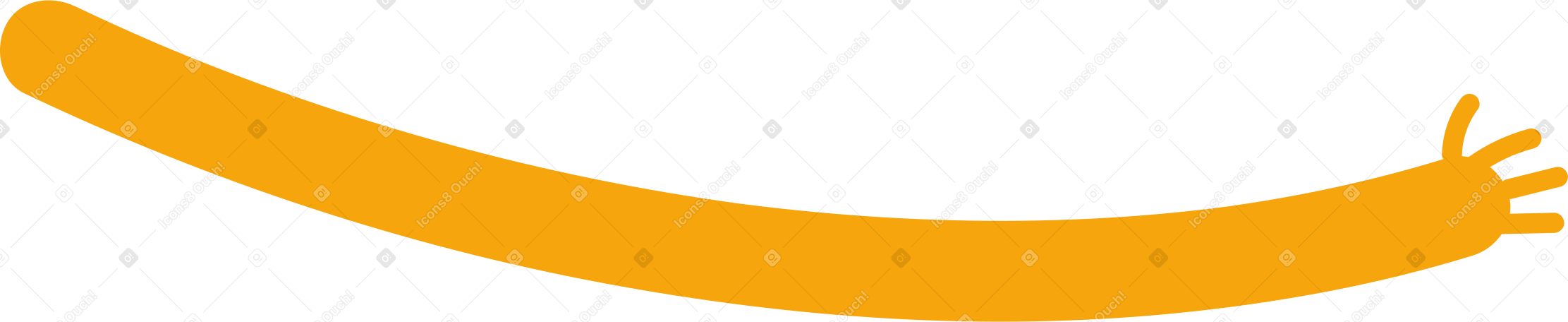 Brazo de carácter amarillo PNG, SVG